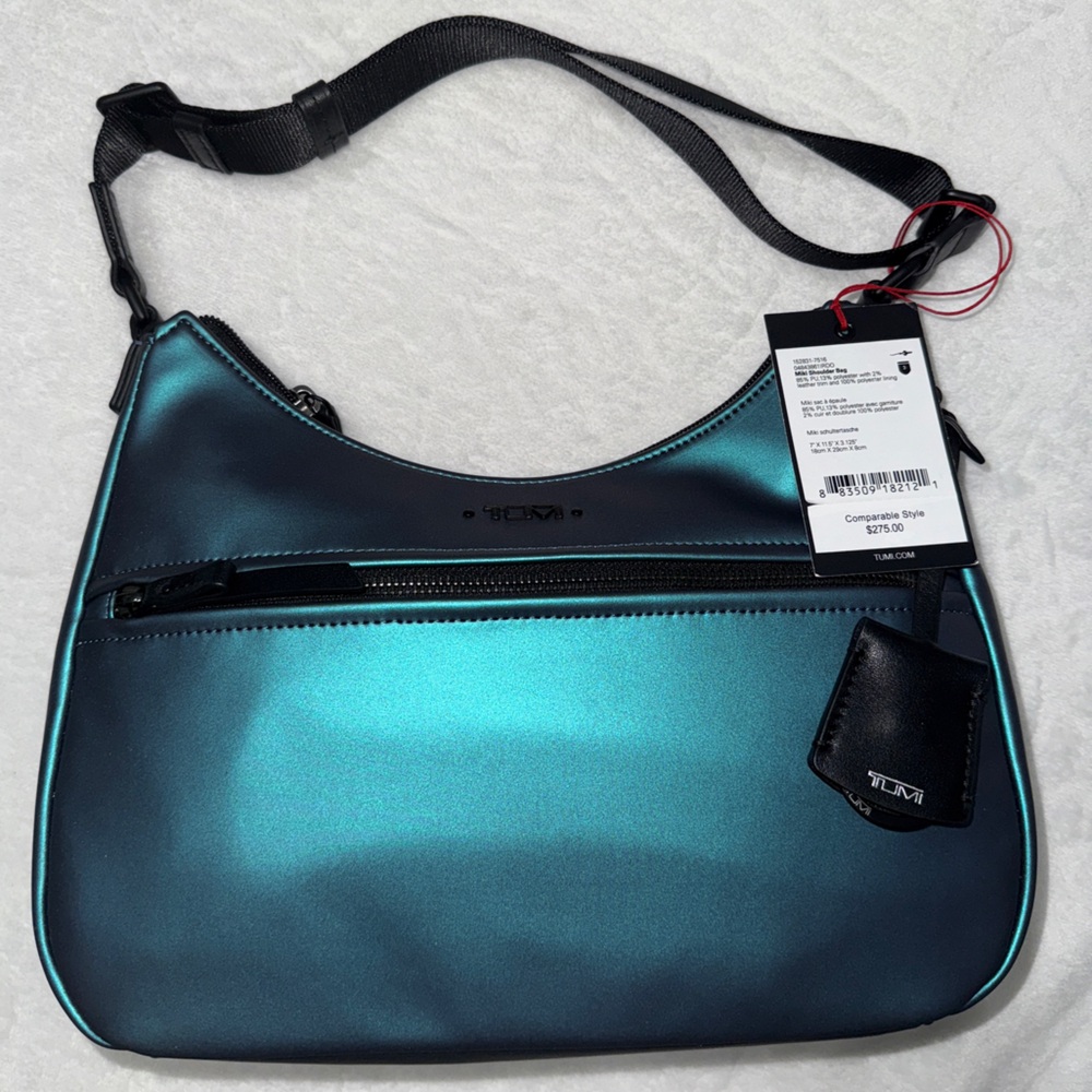 Tumi Metallic Blue Crossbody Bag